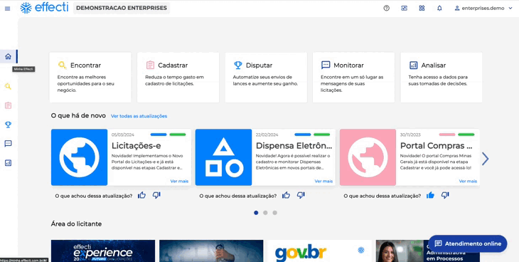 Plataforma para licitantes