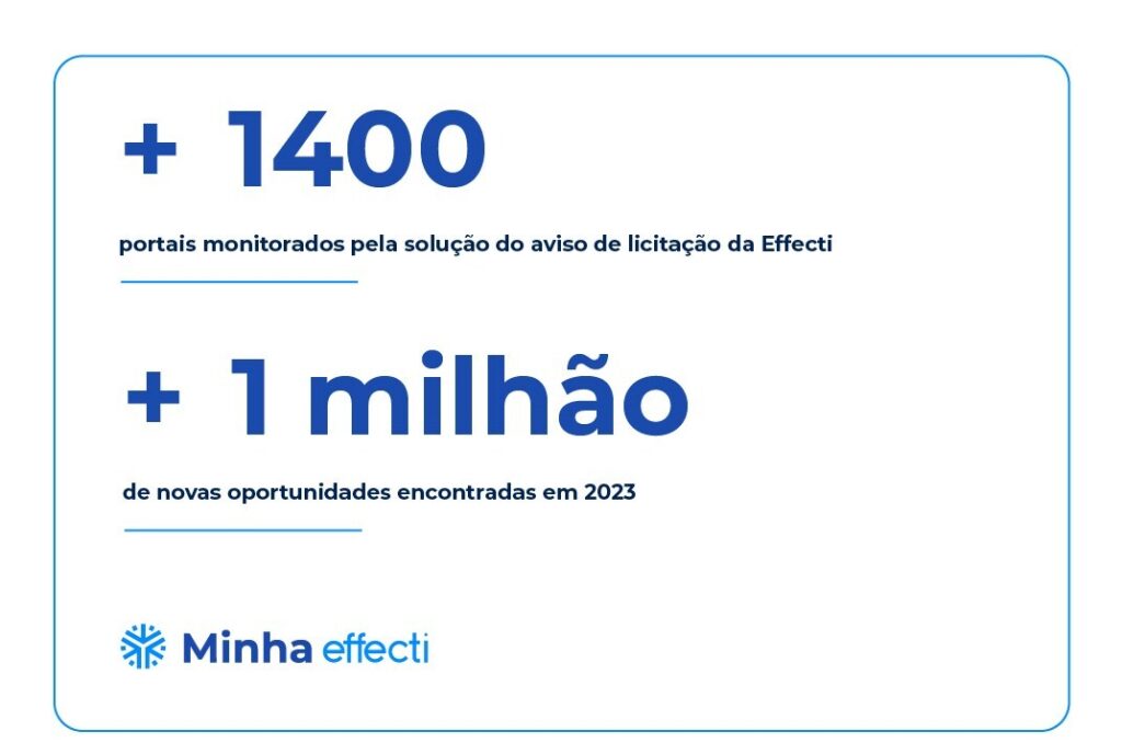 aviso de licitação da Effecti