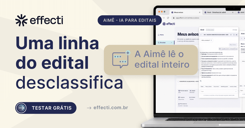 Effecti: aime uma linha do edital desclassifica