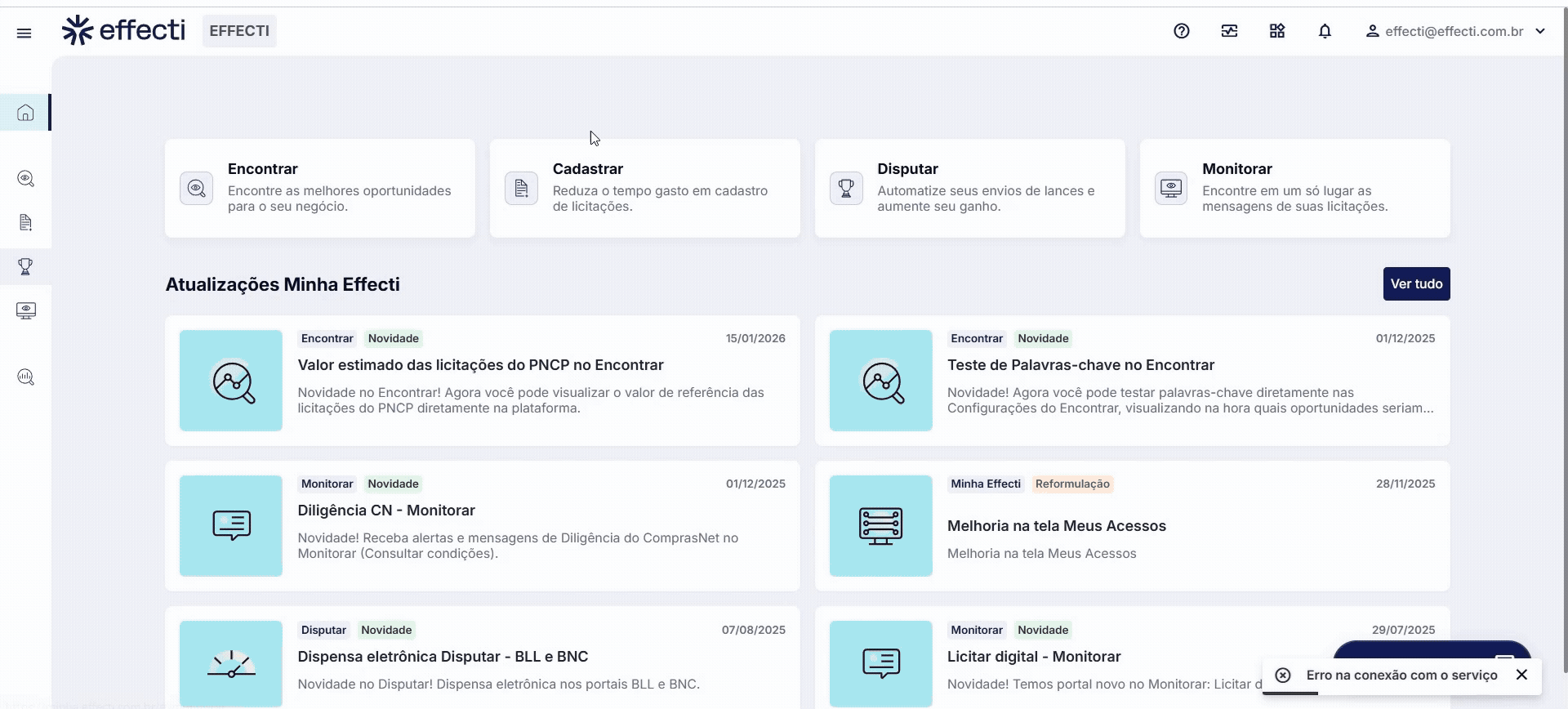 modulo disputar Minha Effecti