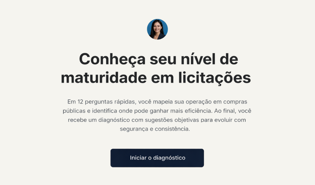 diagnostico de maturidade licitacoes