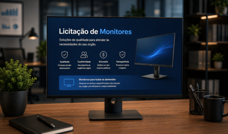 licitação de monitores e telas para computador