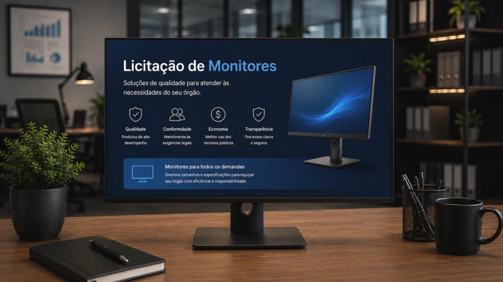 licitacao para monitores como vender ao governo