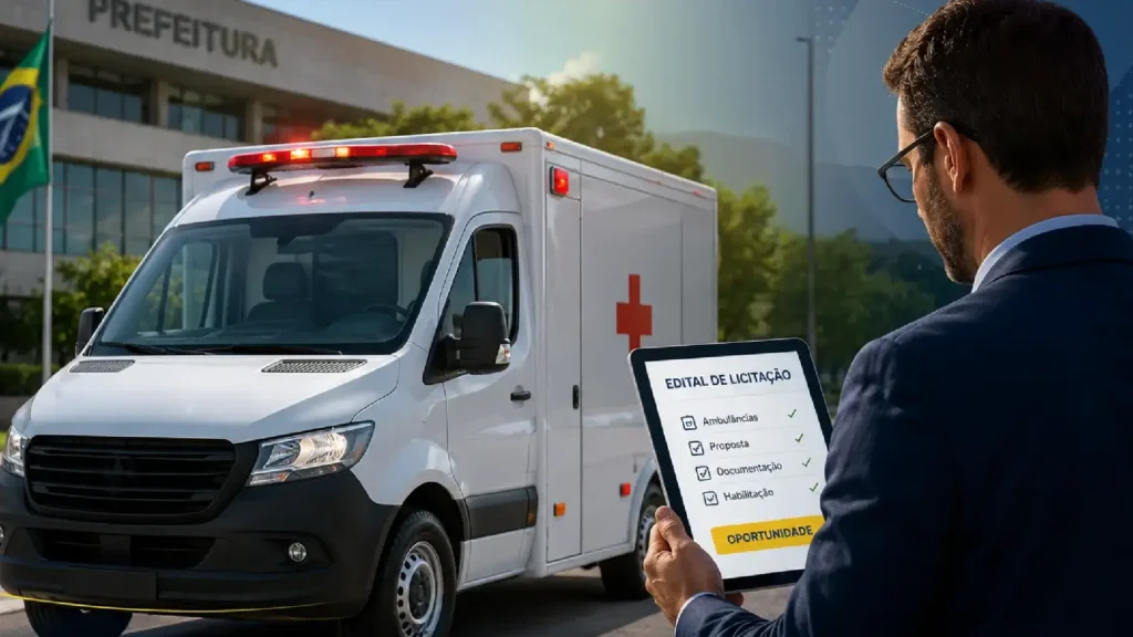 Licitação de ambulâncias como fornecer ao governo