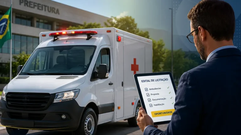 Licitação de ambulâncias como fornecer ao governo