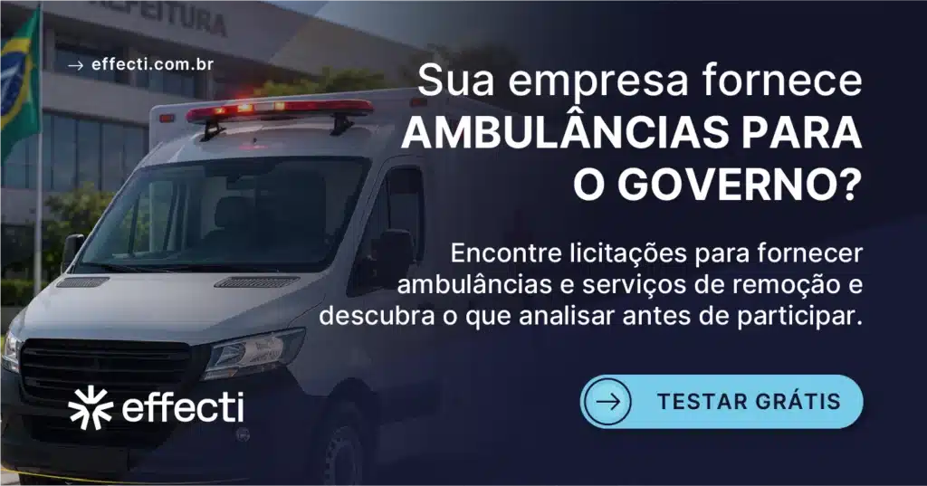 Licitação de ambulâncias: como fornecer ao governo?