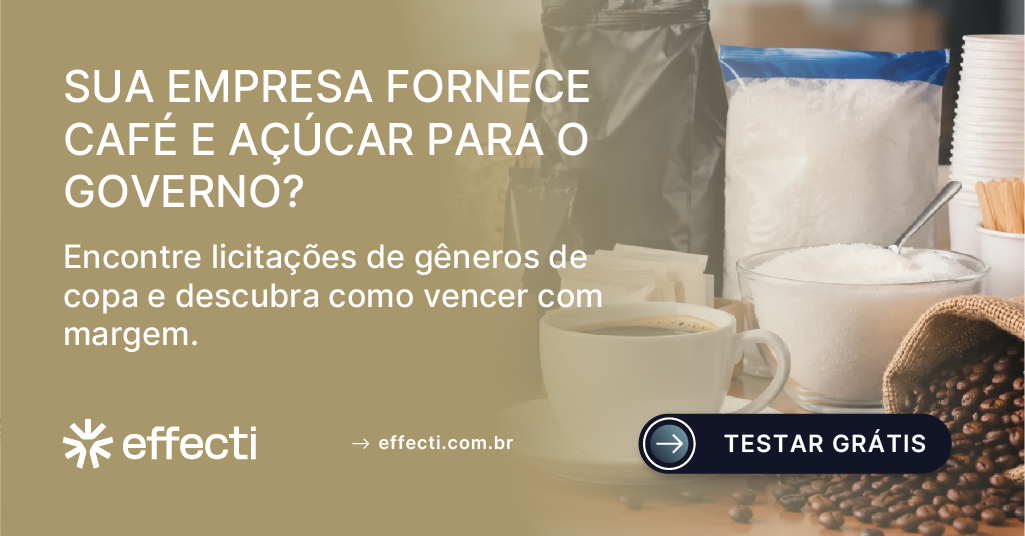 Licitação de café, açúcar e gêneros de copa: como vencer com margem
