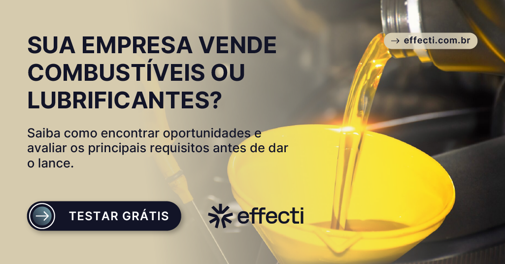 Licitação de combustíveis e lubrificantes como fornecer ao governo
