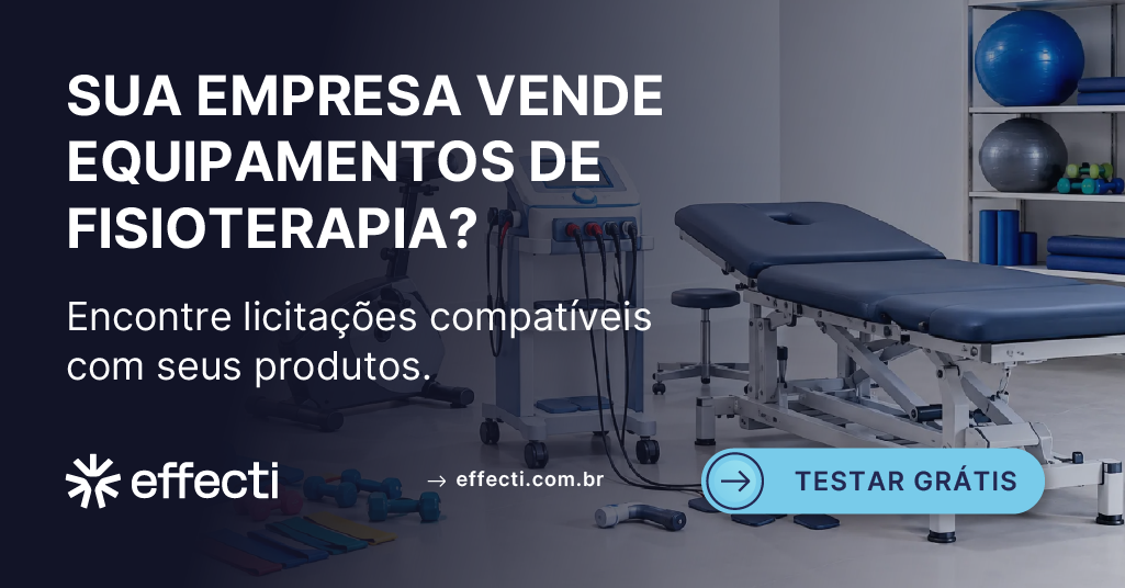 Licitação de equipamentos de fisioterapia e reabilitação
