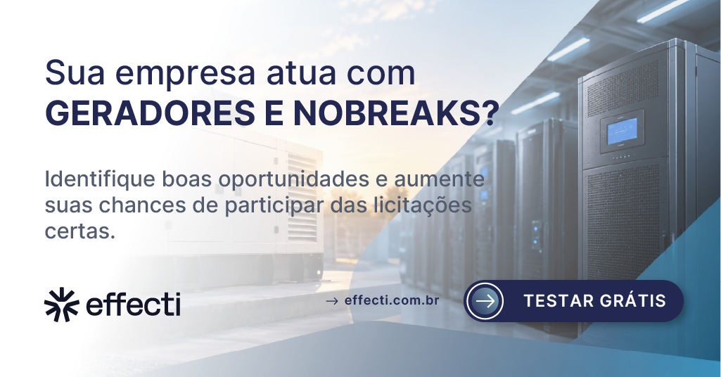 Licitação de geradores e nobreaks como fornecer energia de emergência