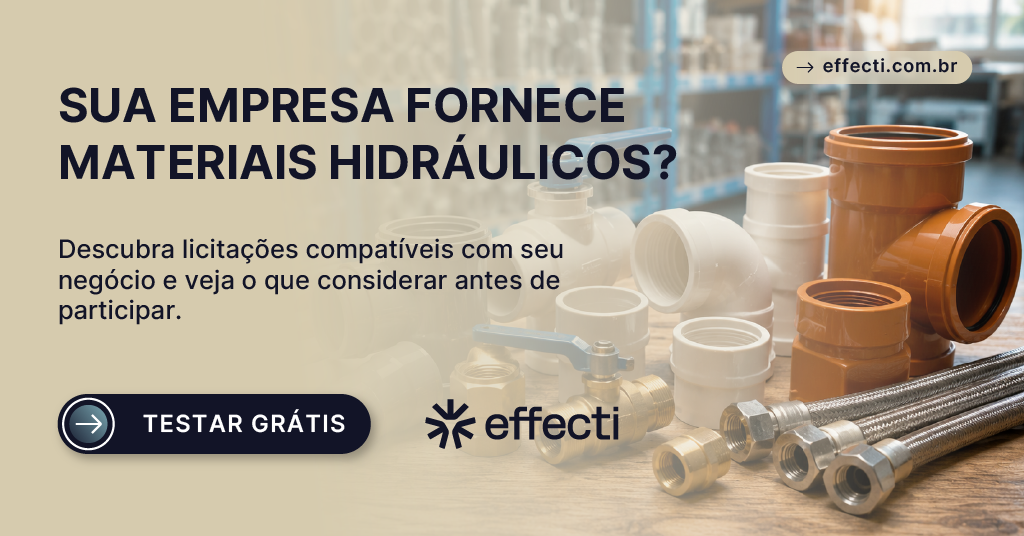 Licitação de materiais hidráulicos: como fornecer tubos e conexões ao governo?