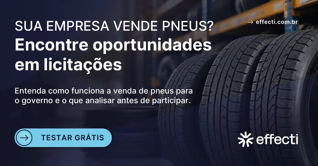 Licitação de pneus como vender para o governo
