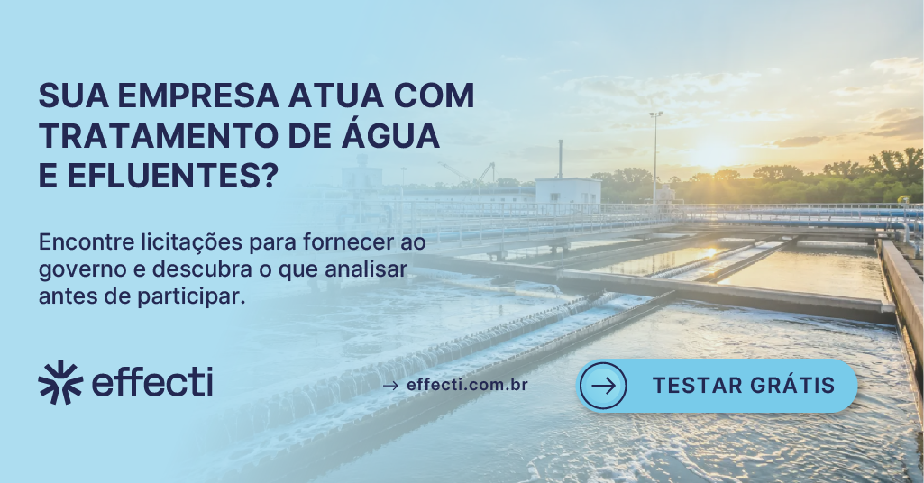 Licitação de tratamento de água e efluentes: como participar?
