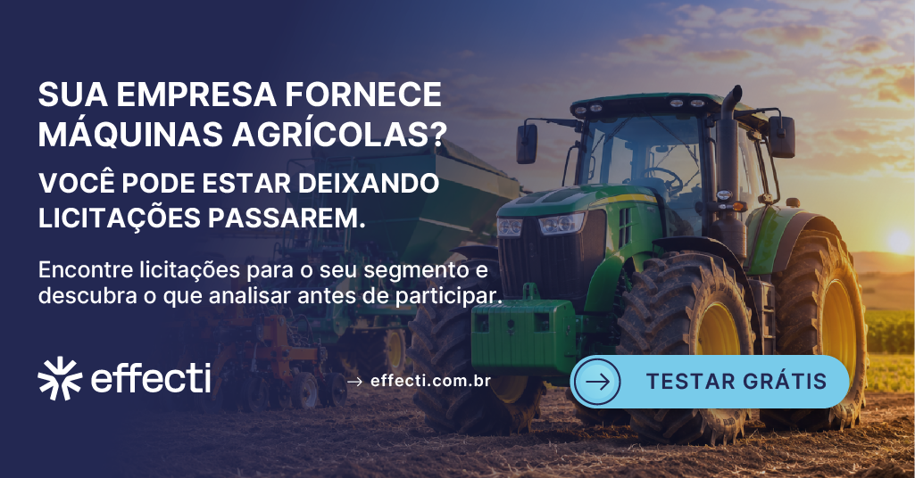 Licitação de máquinas e equipamentos agrícolas: como vender ao governo?